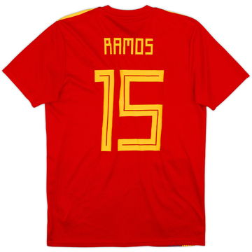 2018-19 Spain Home Shirt Ramos #15 - 7/10 - (M)