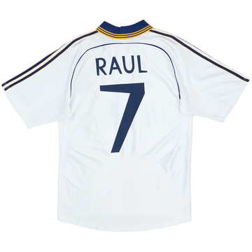 1998-00 Real Madrid Home Shirt Raul #7 - 8/10 - (S)
