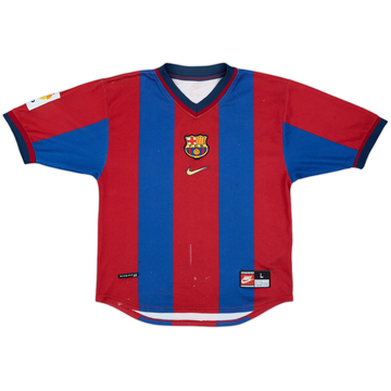 1998-00 Barcelona Home Shirt - 7/10 - (L.Boys)