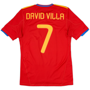 2009-10 Spain Home Shirt David Villa #7 - 5/10 - (S)