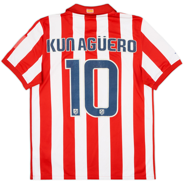 Camiseta de local del Atletico Madrid 2009-10 Kun Aguero #10 - 4/10 - (M)