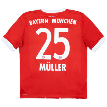 2017-18 Bayern Munich Home Shirt Muller #25 - 4/10 - (15-16 Years)
