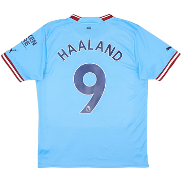 2022-23 Manchester City Home Shirt Haaland #9 - 7/10 - (M)