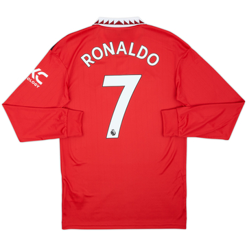 2022-23 Manchester United Home L/S Shirt Ronaldo #7 - 10/10 - (S)