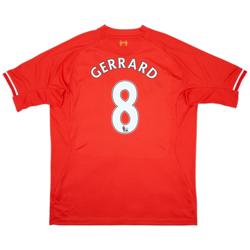 2013-14 Liverpool Home Shirt Gerrard #8 - 6/10 - (3XL)
