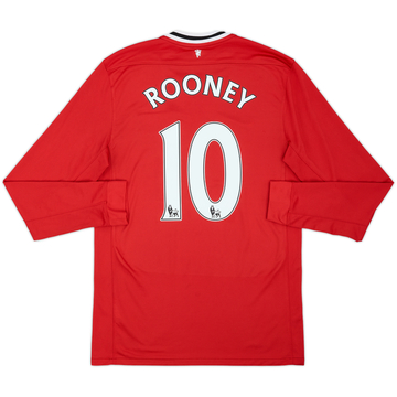 2011-12 Manchester United Home L/S Shirt Rooney #10 - 7/10 - (M)