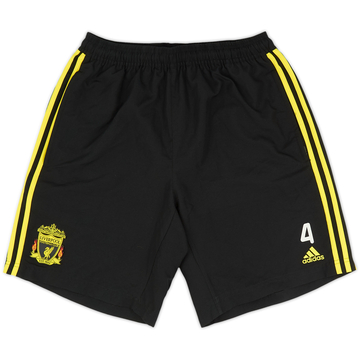 2010-11 Shorts de entrenamiento adidas versión jugador del Liverpool #4 (R. Meireles) - 8/10 - (L)