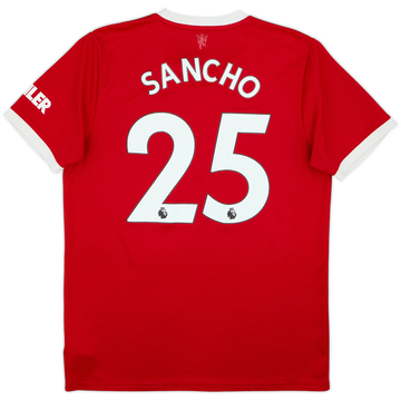 2021-22 Manchester United Home Shirt Sancho #25 - 7/10 - (L)