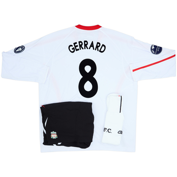 2005-06 Liverpool Away Full Kit Gerrard #8 (XL)