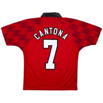 1996-98 Manchester United Home Shirt Cantona #7 - 7/10 - (Y)