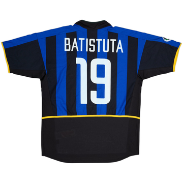 2002-03 Inter Milan Home Shirt Batistuta #19 - 4/10 - (L)