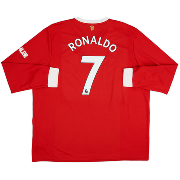 2021-22 Manchester United Home L/S Shirt Ronaldo #7 - 6/10 - (3XL)