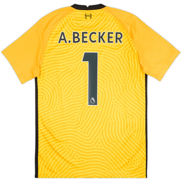 2020-21 Liverpool GK S/S Shirt A.Becker #1 - 7/10 - (M)