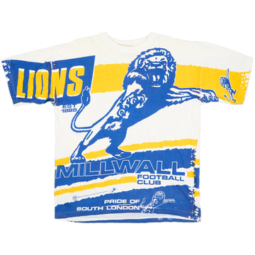 1992-93 Millwall Kick Sportswear Graphic Tee - 8/10 - (L)