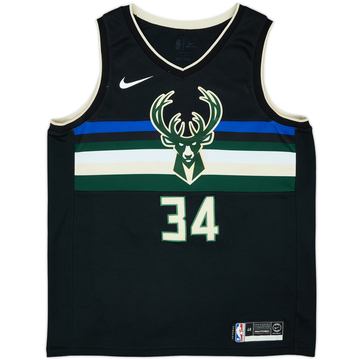 2019-20 Milwaukee Bucks Antetokounmpo #34 Nike Swingman Alternate Jersey - 5/10 - (L)