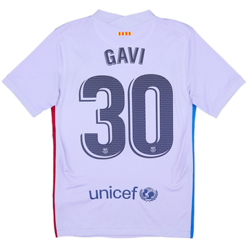 2021-22 Barcelona Away Shirt Gavi #30 - 7/10 - (XS)