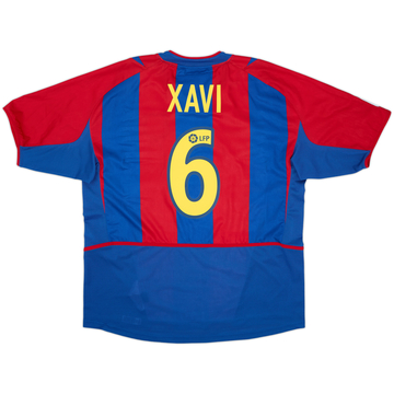 2002-03 Barcelona Home Shirt Xavi #6 - 9/10 - (XL)