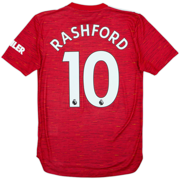 2020-21 Manchester United Authentic Home Shirt Rashford #10 - 7/10 - (XS)