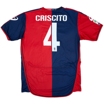 2010-11 Genoa Home Shirt Criscito #4 - 6/10 - (XL)