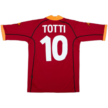 2001-02 Roma Home Shirt Totti #10 - 6/10 - (L)