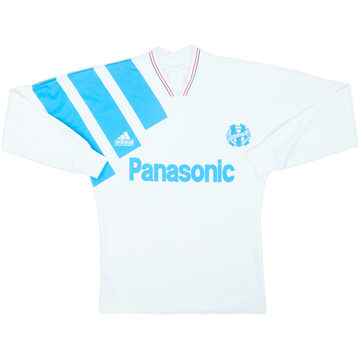 1991-92 Olympique Marseille Home L/S Shirt - 6/10 - (S)