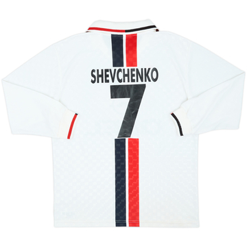 1995-96 AC Milan Away L/S Shirt Shevchenko #7 - 8/10 - (M)