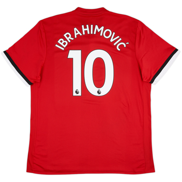 2017-18 Manchester United Authentic Home Shirt Ibrahimovic #10 - 7/10 - (XXL)
