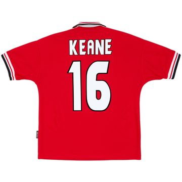 1998-00 Manchester United Home Shirt Keane #16 - 8/10 - (15-16 Years)