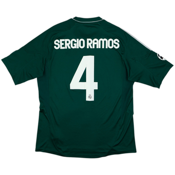 Camiseta de la tercera equipación del Real Madrid CL 2012-13 Sergio Ramos #4 - 5/10 - (L)