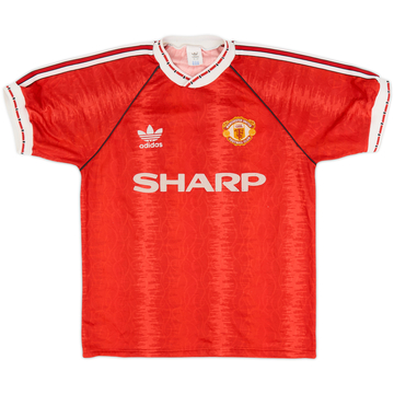 1990-92 Manchester United Home Shirt - 6/10 - (M)
