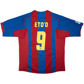 2004-05 Barcelona Home Shirt Eto'o #9 - 8/10 - (XL)