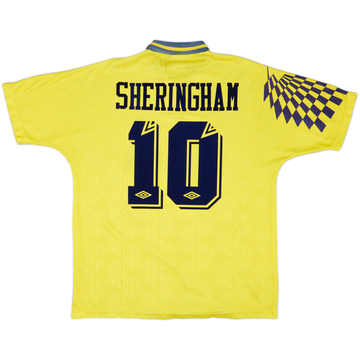 1991-95 Tottenham Away Shirt Sheringham #10 - 7/10 - (L)