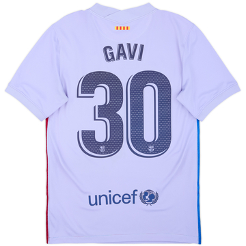 2021-22 Barcelona Away Shirt Gavi #30 - 8/10 - (S)
