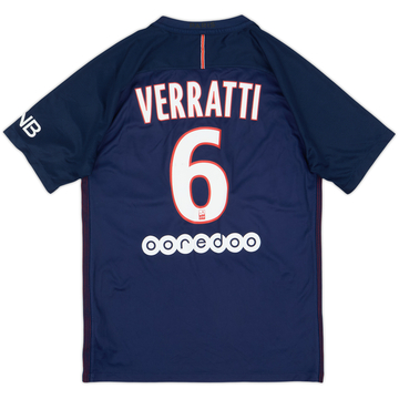 2016-17 Paris Saint-Germain Home Shirt Verratti #6 - 7/10 - (S)