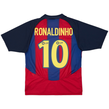 2003-04 Barcelona Basic Home Shirt Ronaldinho #10 - 6/10 - (S)