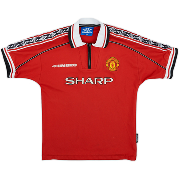 1998-00 Manchester United Home Shirt - 9/10 - (M.Boys)
