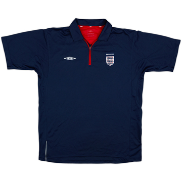 2004-05 England Umbro 1/4 Zip Polo Shirt - 7/10 - (L)
