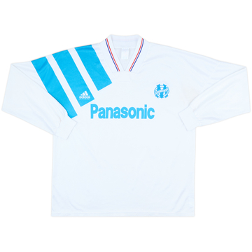 1991-92 Olympique Marseille Home L/S Shirt - 6/10 - (XL)