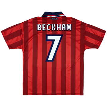 1997-99 England Away Shirt Beckham #7 - 10/10 - (L)