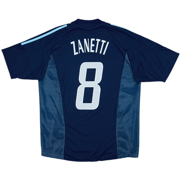 2002-04 Argentina Away Shirt Zanetti #8 - 9/10 - (M)