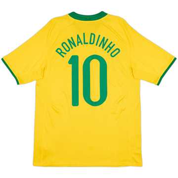 2008-10 Brazil Home Shirt Ronaldinho #10 - 6/10 - (L)