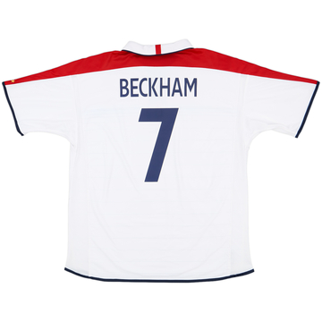 2003-05 England Home Shirt Beckham #7 - 6/10 - (XXL)