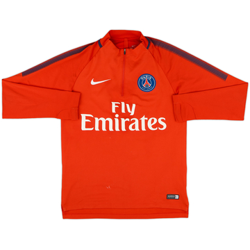 2017-18 Paris Saint-Germain Nike 1/4 Zip Sweat Top - 7/10 - (S)