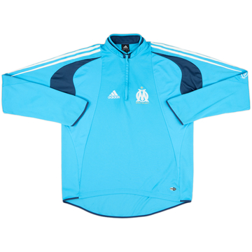 2004-06 Olympique Marseille adidas 1/4 Zip Sweat Top - 8/10 - (L)