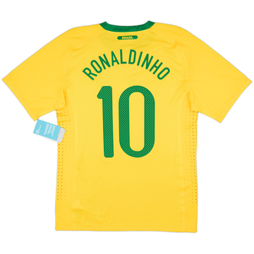 2010-11 Brazil Authentic Home Shirt Ronaldinho #10 (L)