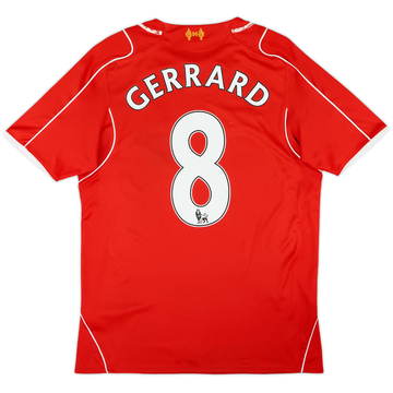2014-15 Liverpool Home Shirt Gerrard #8 - 5/10 - (S)