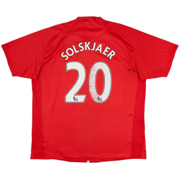 2007-09 Manchester United Home Shirt Solskjaer #20 - 4/10 - (XL)