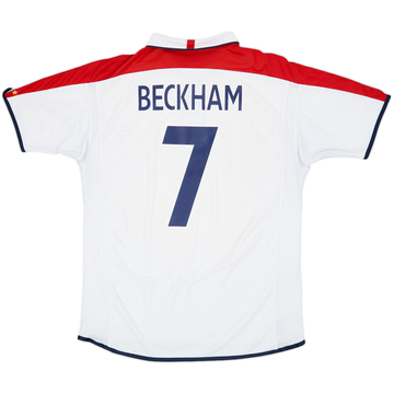 2003-05 England Home Shirt Beckham #7 - 6/10 - (XL)