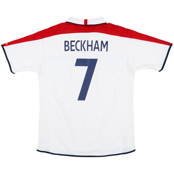 2003-05 England Home Shirt Beckham #7 - 6/10 - (XL)