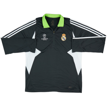 2007-08 Real Madrid adidas CL 1/4 Zip Drill Top - 8/10 - (L)